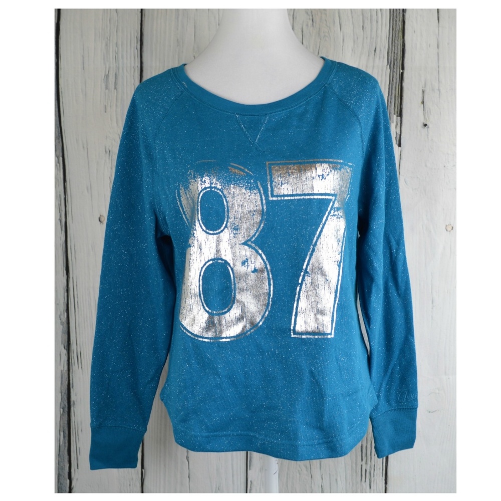 Aeropostale 87 Sparkle Fleece Sweatshirt Top